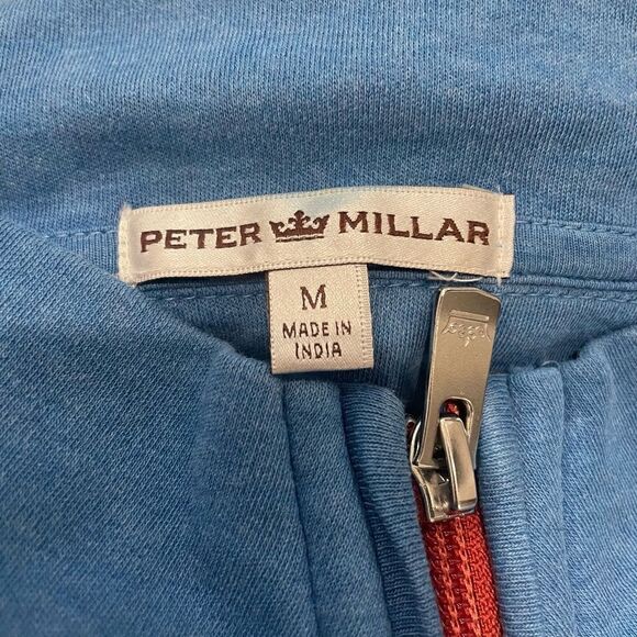 PETER MILLAR Men's Heather Interlock With Contrast Quarter-Zip - Picture 5 of 7